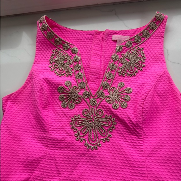 Lilly Pulitzer Hot Pink Embellished Sleeveless Shift Tunic - Picture 5 of 5